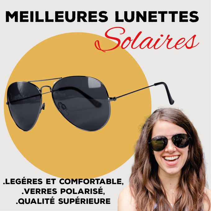 Compare Lunettes Soleil Aviator Argent Teinte Solaire Anti UV Polarise Noir Unisexe Price