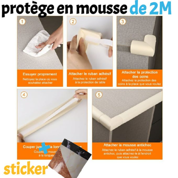 Generic Protection en mousse antichoc des Bords de Meubles et d'Angles pour  Bébé avec un STICKER