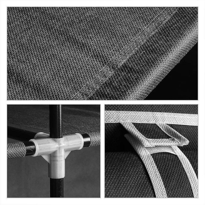 product_image_name-Generic-خزانة تخزين ملابس قابلة للطي ، 172 × 105 × 43 سم ، (أسود)-4