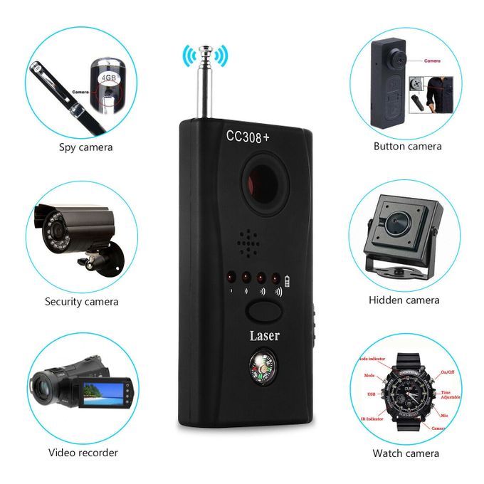 Détecteur Caméra espion GPS Micro GSM radio-signal large bande RF
