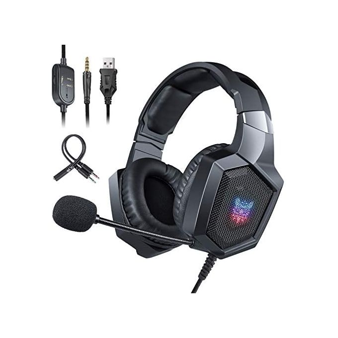 Onikuma Casque Gaming pour PS4 Casque PC avec LED RGB Respiration Casque  Gamer Compatible avec PC/Playstation 4/Nintendo Switch/Xbox One  S/Laptop/Tablette/Smartphone à prix pas cher | Jumia Maroc