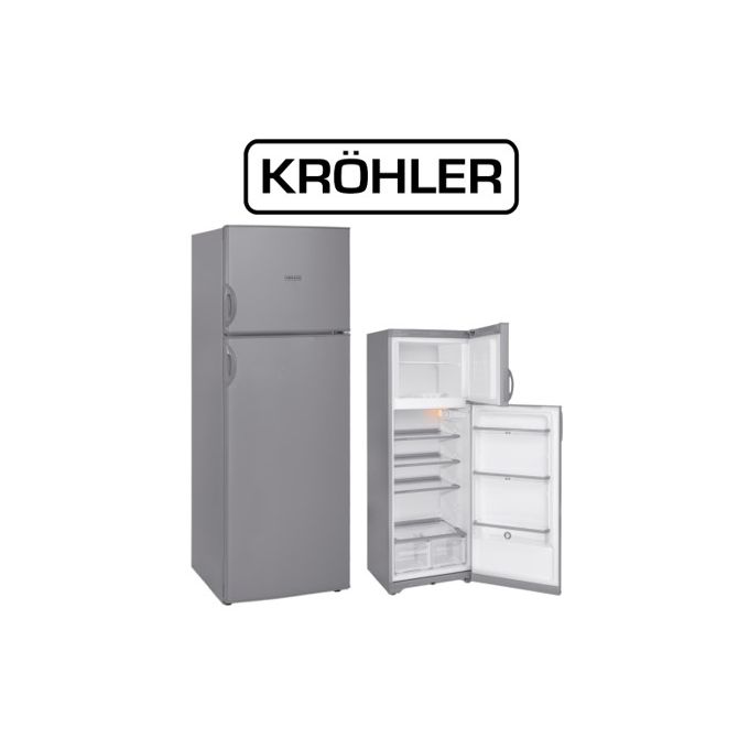 KRÖHLER Refrigerateur Static 320L Classe A+  SILVER