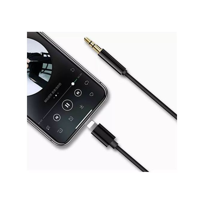 Generic Lightning à 3.5mm adaptateur Audio mâle AUX casque câble voiture  convertisseur pour iphone à prix pas cher