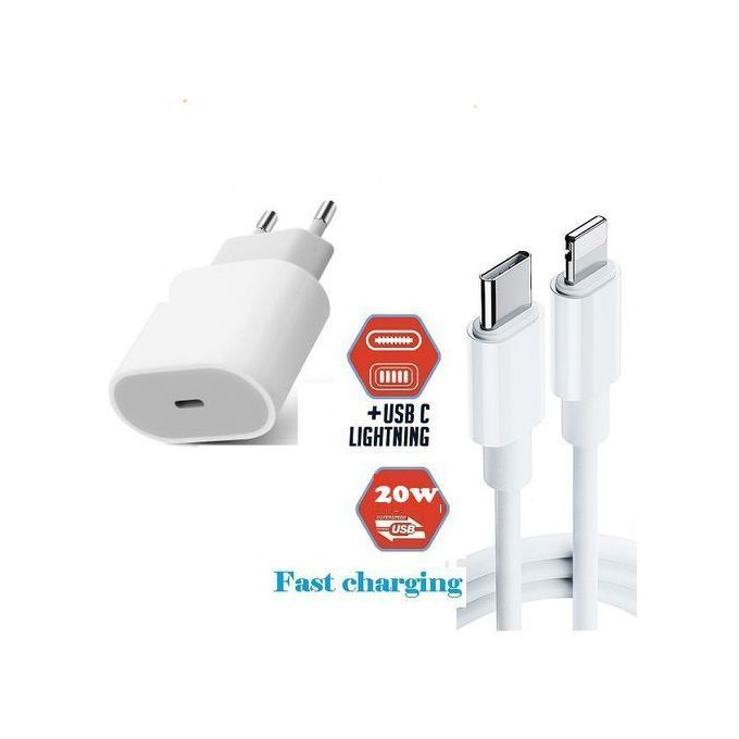 Generic Fast Chargeur iPhone 13 pro max 20W Secteur USB-C à prix pas cher