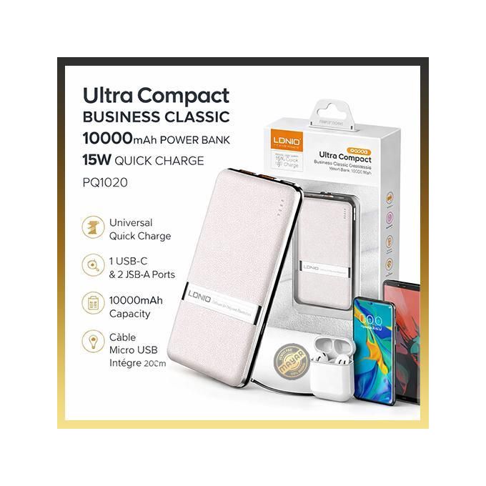 Power Bank 10000 mAh 15W Quick Charge
