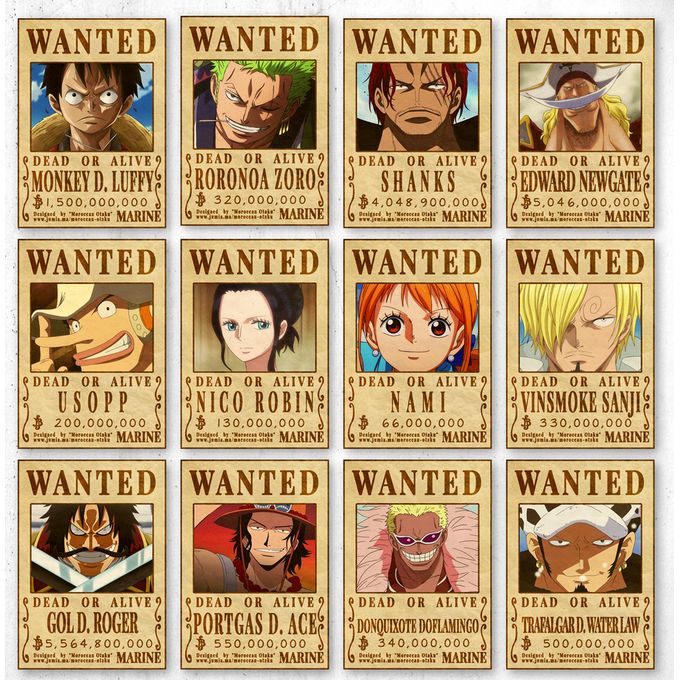 Generic 12 Stickers One Piece A5 Posters Anime Wanted