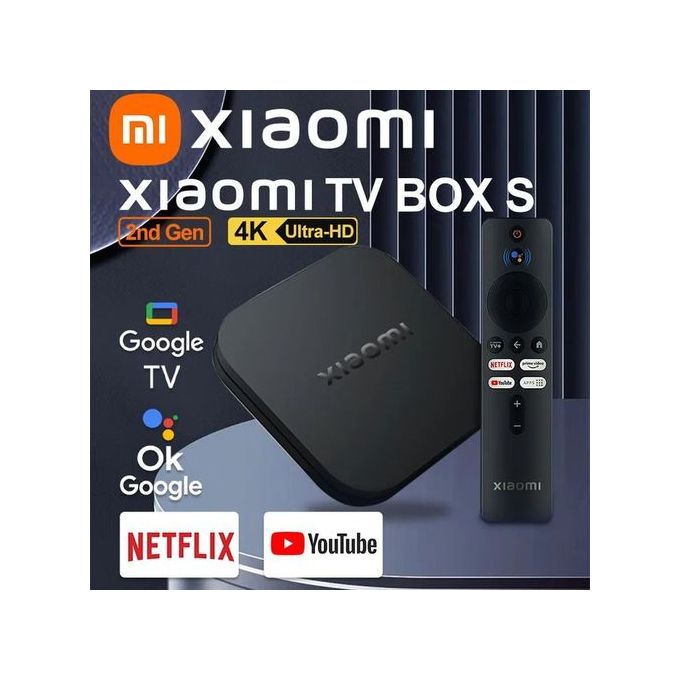 Global Version Xiaomi Mi TV Box S 2nd Gen 4K Ultra HD BT5.2 2GB 8GB Google  TV