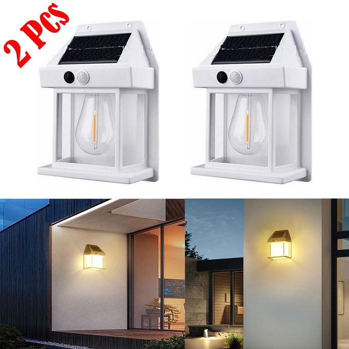 Generic Pack de 2 Lampe Solaire Exterieur Jardin - 8 Modes D'éclairage à  prix pas cher