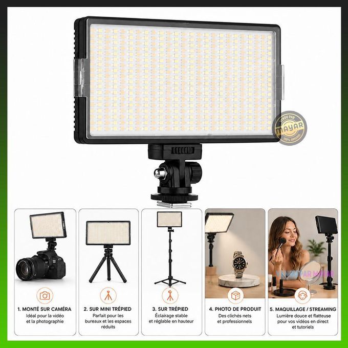 Generic LED-416 Panneau LED Vidéo Professionnel 416 LEDs