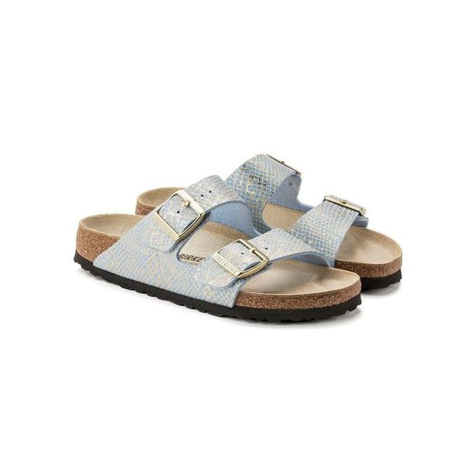 Birkenstock Arizona MF Shiny Python Dusty Blue – Prix Maroc