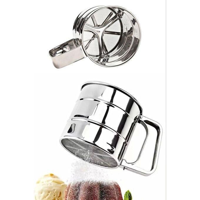 Tamis De Farine Regerly En Acier Inoxydable - Shaker à Poudre Sucre Cacao Outil De Cuisson Pratique