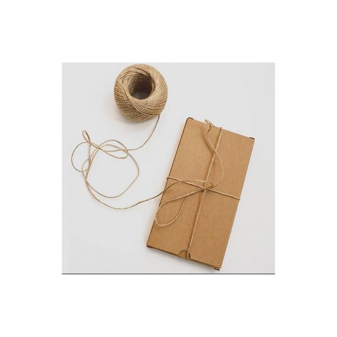 Generic Bobine de ficelle de Jute Vintage, 500g,2mm, naturel, artisanat,  couture à prix pas cher