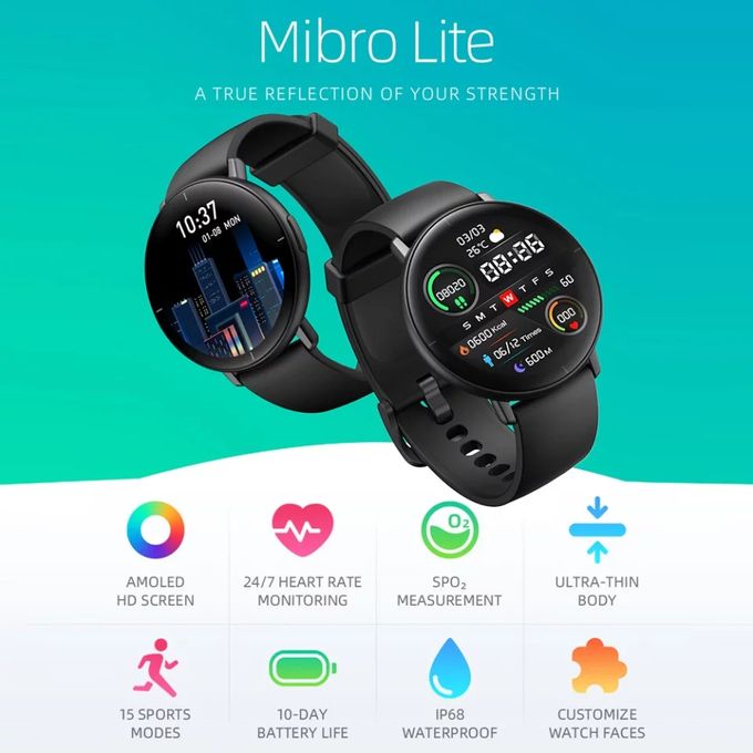 XIAOMI Mibro Lite montre connectée pour hommes et femmes, écran