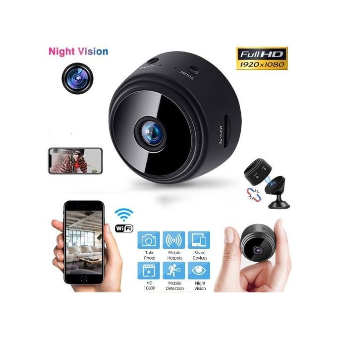 Generic Mini Camera Surveillance WiFi Full HD 1080p Detection Mouvement  Vision Nocturne à prix pas cher