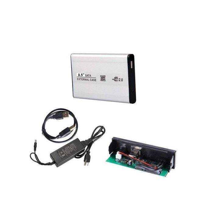 Generix Boîtier de Disque Dur Externe SATA 3,5 USB 3.0/2.0 , HDD External  Case Aluminium à prix pas cher