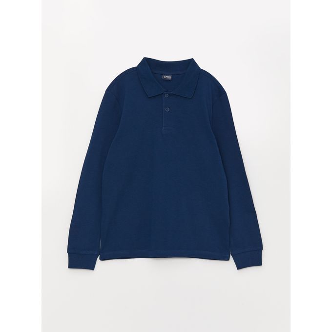 Lc Waikiki T-shirt basique à manches longues pour garçon, col Polo