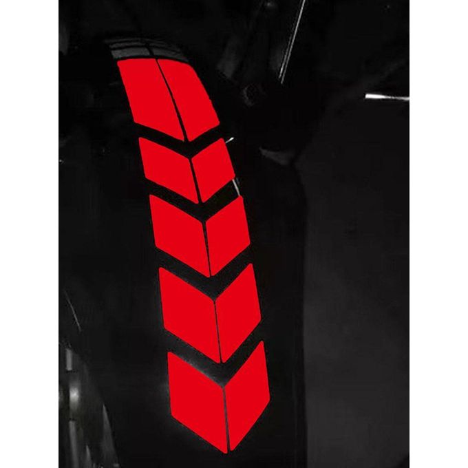Autocollants Réfléchissants Moto Pour Garde-Boue - Lot De 3 - Noir - Décoratifs Et Sécurité - Faciles à Poser
