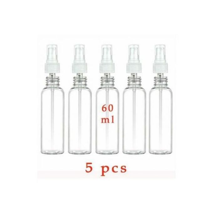 Generic 5 Flacons de Pulvérisation Vide 60 ml ,Vaporisateur Vide 60 ml,  Bouteille de Spray en Plastique Réutilisables,Vaporisateur cosmétiques en  plastique - Transparent à prix pas cher