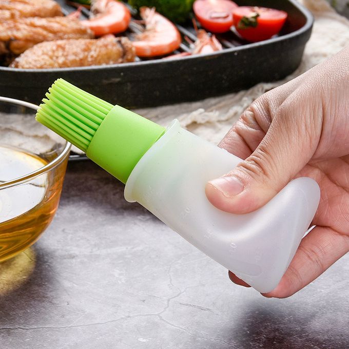 Bouteille d'huile en silicone portable avec pinceau, pinceaux à huile pour  gril, huile liquide, outil