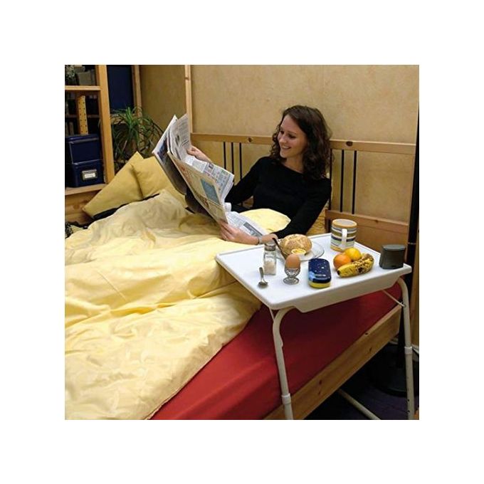 Table D'Appoint Tavolino Réglable - 18 Positions, Support 22 Kg - Pour Petit Déjeuner, Ordinateur, Lecture