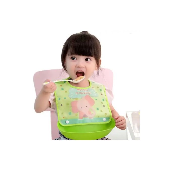 Generic Bavoir Bébé Silicone Étanche Repas Alimentation Tablier