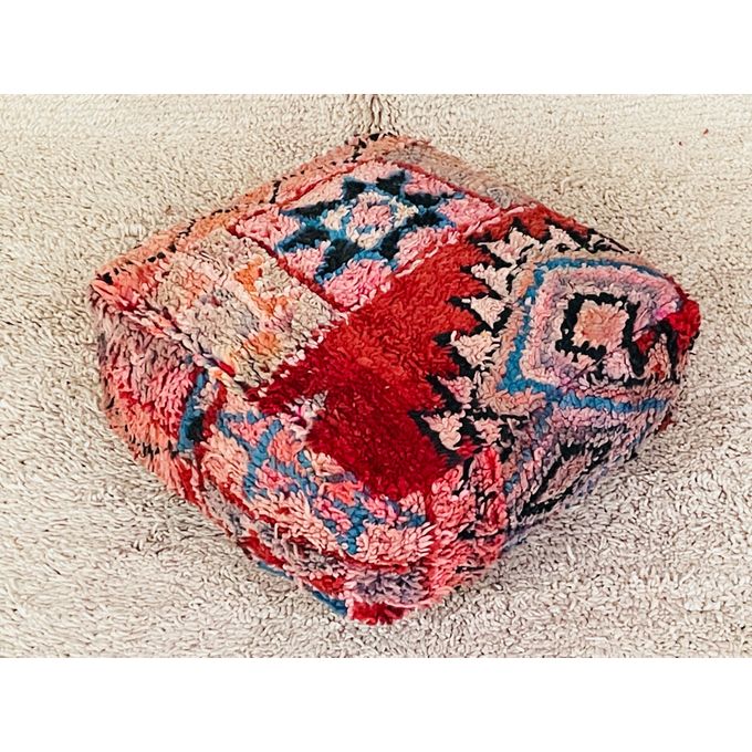 Artisanat du Maroc Vintage Pouf marocain - pouf marocain - coussin pouf marocain  - pouf décorative