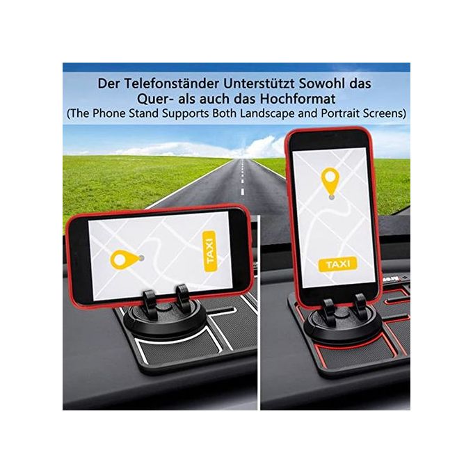 Generic Tapis antidérapant monobloc pour téléphone de voiture avec support  pivotant 360° à prix pas cher