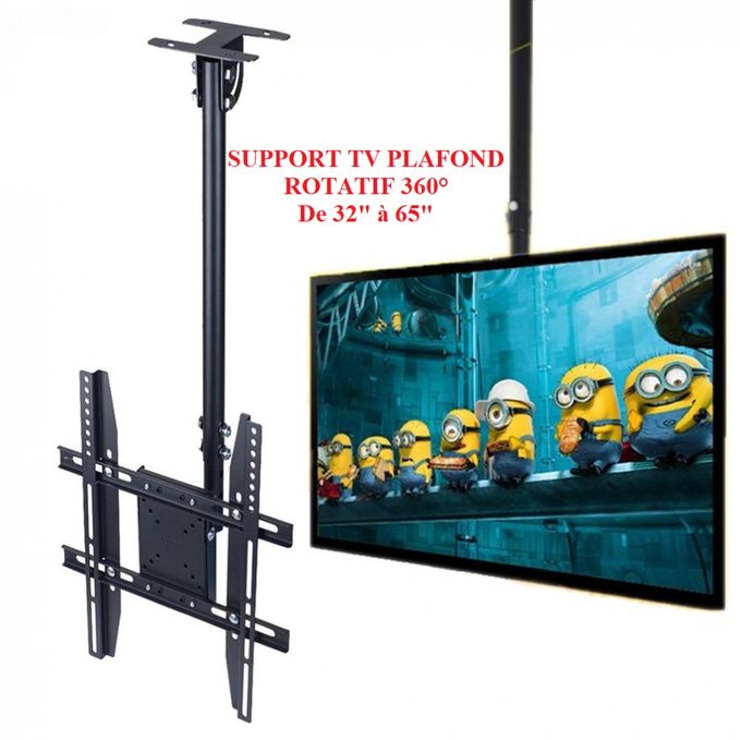 Generic Support TV de Plafond Rotatif 360° pour téléviseurs à