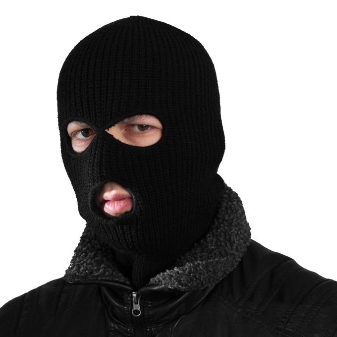 Generic Cagoule 3 trous Masque en tricot pour : Moto ,Ultras , froid hiver  à prix pas cher