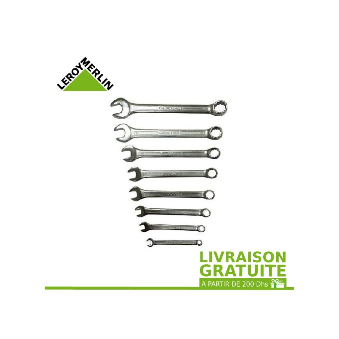 Leroy Merlin Coffret De 8 Cles Mixtes De 6 A 19 Mm A Prix Pas