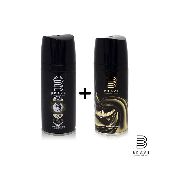 Brave Pack 2 Déodorants Spray Homme - MOON LIGHT+ CHOCO