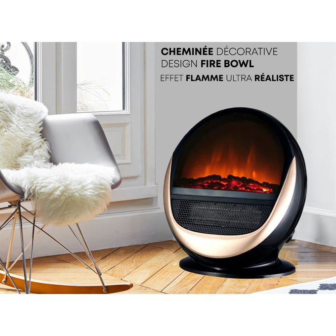 TATCH LEADER Chauffage électrique Style Retro Cheminée Fireplace Effet  Flamme Réaliste à prix pas cher