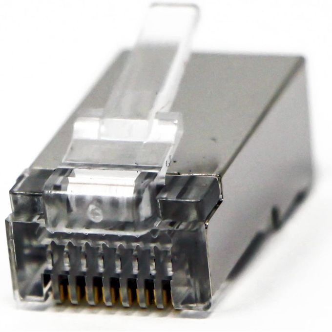 Connecteur RJ45 Cat.6 blindé - Le sachet de 100 pièces avec peigne