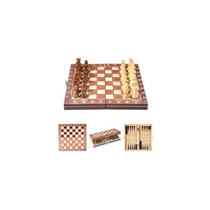 N210158-jeu d'échecs en bois Jouet d'échecs interactif portatif pliant