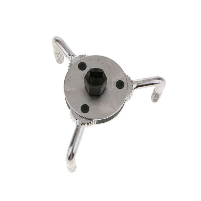 Clé Universelle à Filtre à Huile 3 Mâchoires - Diamètre 53 à 108 Mm - Adaptateur 1/2" Inclus - Alliage D'aluminium Robuste