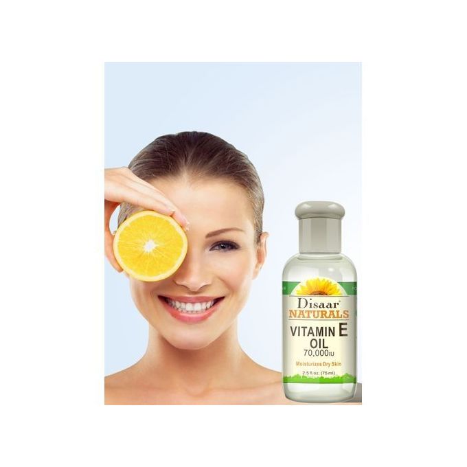 Disaar Vitamin E Oil Original - Huile naturelle 70000 UI Sérum hydratant .éclaircissant