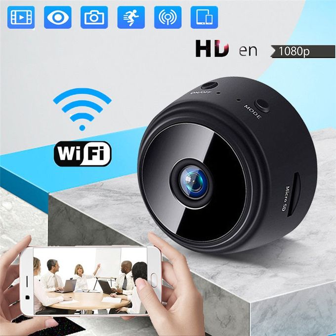 Mini Caméra Espion WiFi 1080P - Magnétique - Détection Mouvement - Vision Nocturne - Compatible IOS/Android - Pour Surveillance Maison Bureau