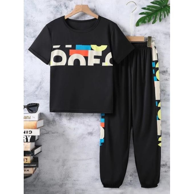 Compare Ensemble vetements d ete pour garcons t shirt et Pantalon enfants de13 14 ans Price