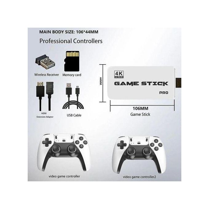 Console Rétro LAISHUNN – 30 000 Jeux + 40 émulateurs – 2 Manettes Sans Fil – HDMI 4K – Cadeau Parfait