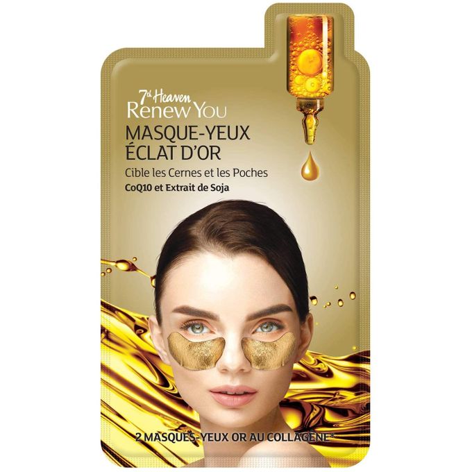 7th Heaven Masque visage Hydrogel Renew You Gold Radiance pour les yeux