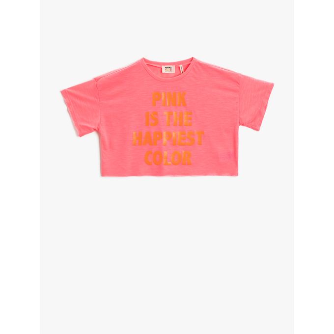 Koton T-SHIRT FILLE - ROSE NÉON