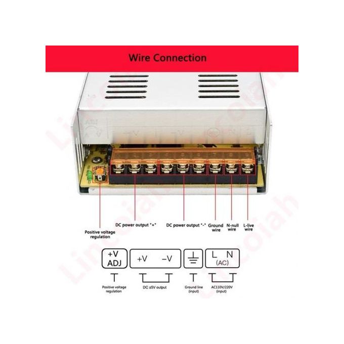 Generic Alimentation Transformateur 220V To DC12V LED Strip Power 12V 25A  300W à prix pas cher