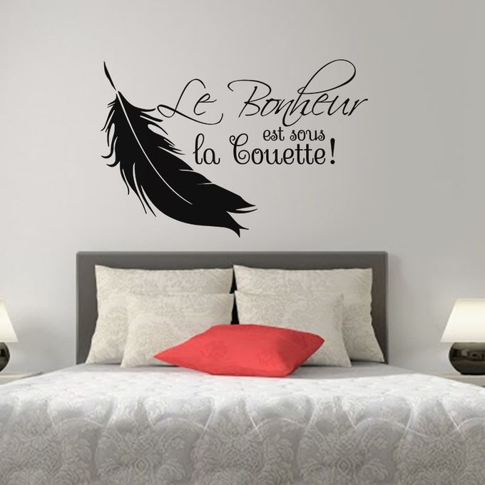 Generic Sticker Le bonheur est sous la couette à prix pas cher