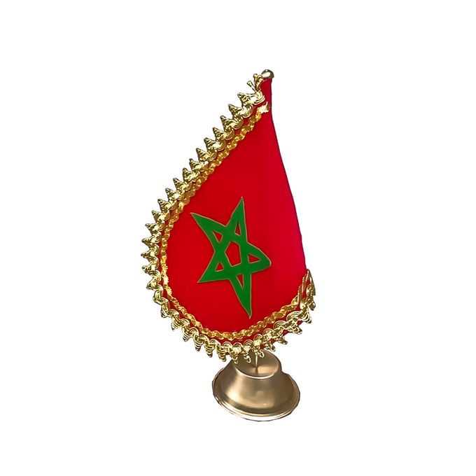 Standard Flag of Morocco - Drapeau maroc Bureau en Cuivre à prix pas