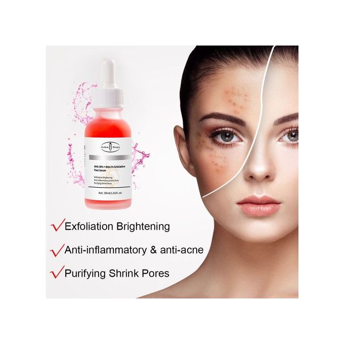 Aichun Beauty Sérum Exfoliant Pour Le Visage, AHA 30% + BHA 2%, Réduit Les Pores, Nettoie En Profondeur, Blanchit Le Teint