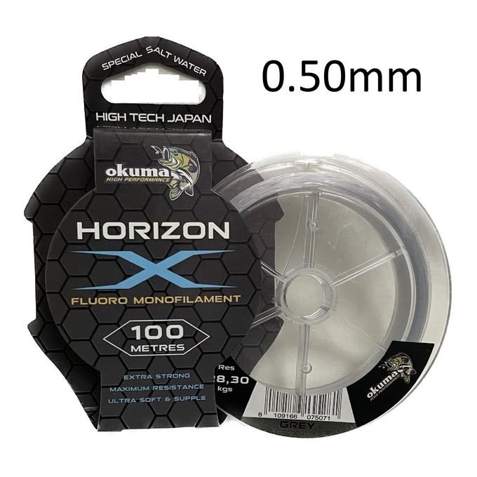 Okuma fil de peche fluoro monofilament okuma HORIZON 100mt 0.50mm 41.50kgs