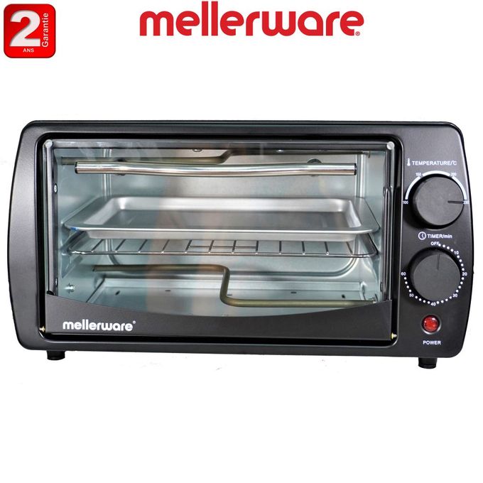 Mellerware Four électrique MOV 10L noir multifonction haut qualité-2ans de garantie