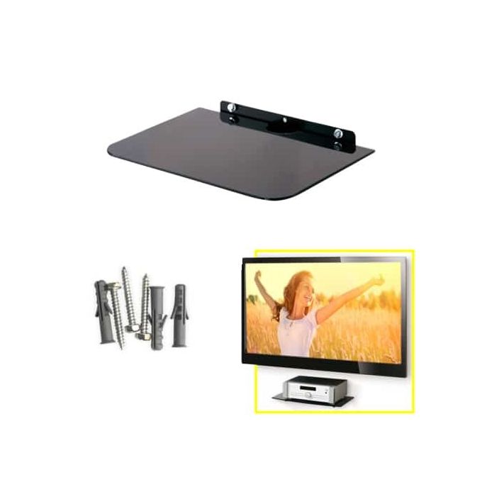 Generic Support Mural Pour Lecteur DVD - Décodeur - 2 Etagères -Noir - Prix  pas cher