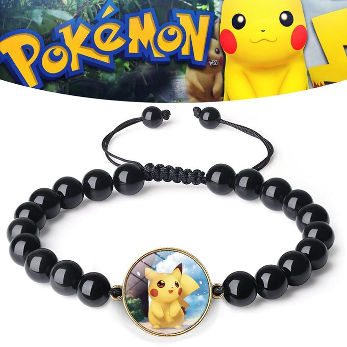 Bracelet en perles pokémon poké ball pikachu anime accessoires manga