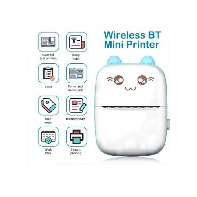 Mini Imprimante Photo Thermique Portable DAJASD - Bluetooth, 8 Rouleaux Inclus